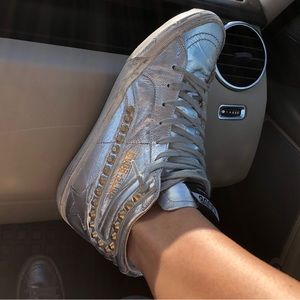 Silver metallic Golden Goose